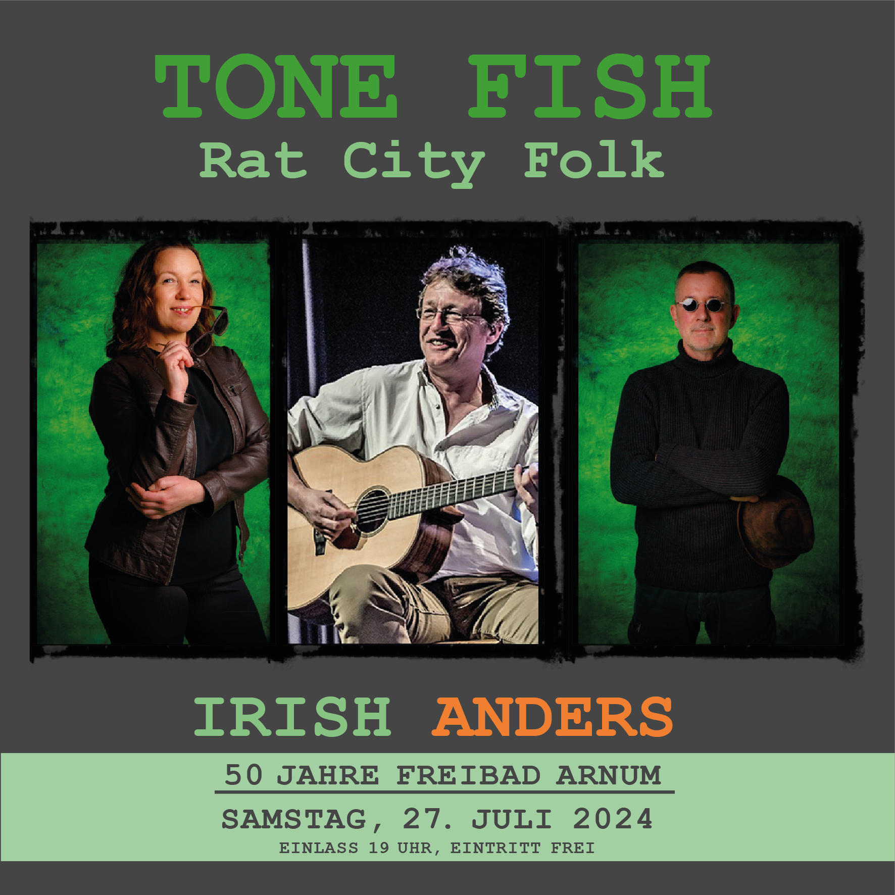 27. Juli: Tone Fish – Rat City Folk aus Hameln im Freibad Arnum