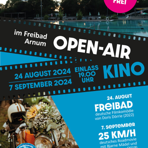 24. August: Open-Air-Kino im Freibad Arnum